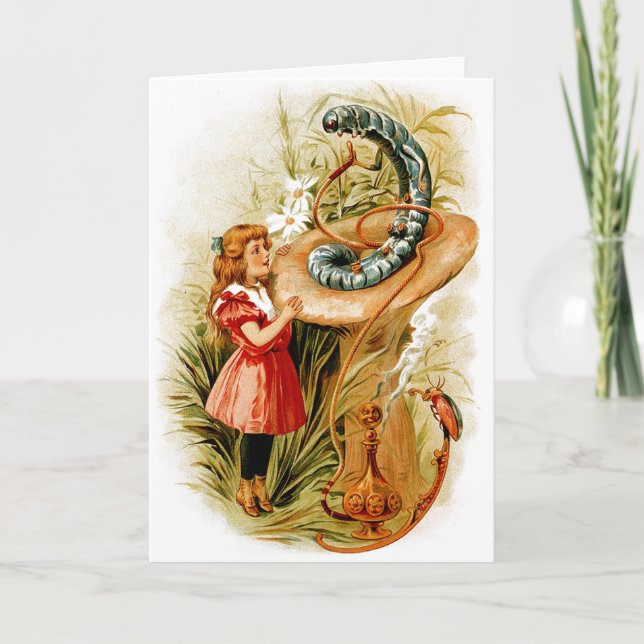 Alice and the Caterpillar Greeting Cards (Front)