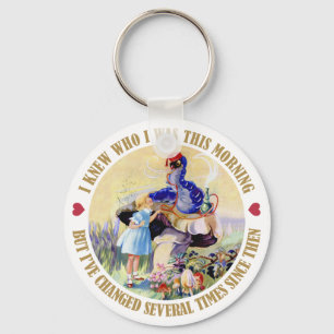 Alice and the Caterpillar in Wonderland Keychain