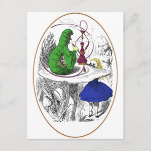 Alice and the Caterpillar Postcard