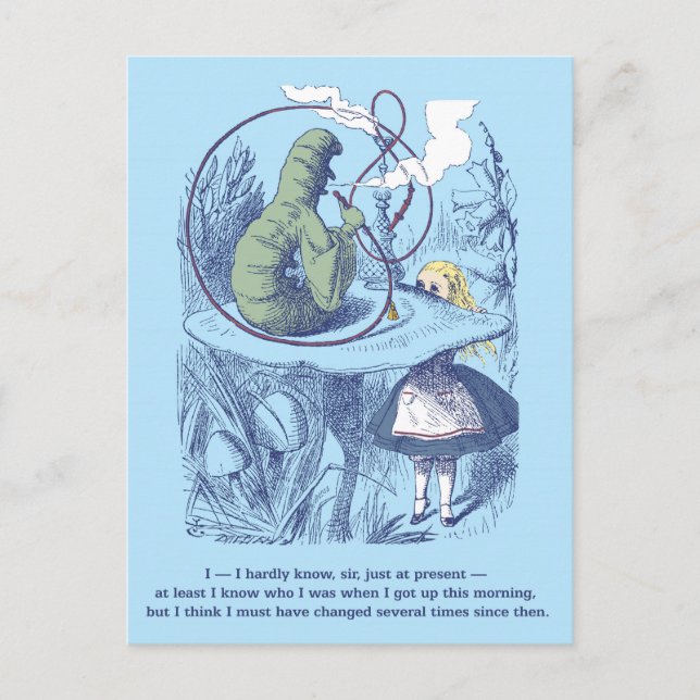 Alice and the Caterpillar Postcard (Front)