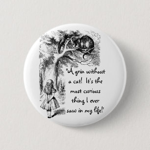 Alice and the Cheshire Cat 2 Inch Round Button