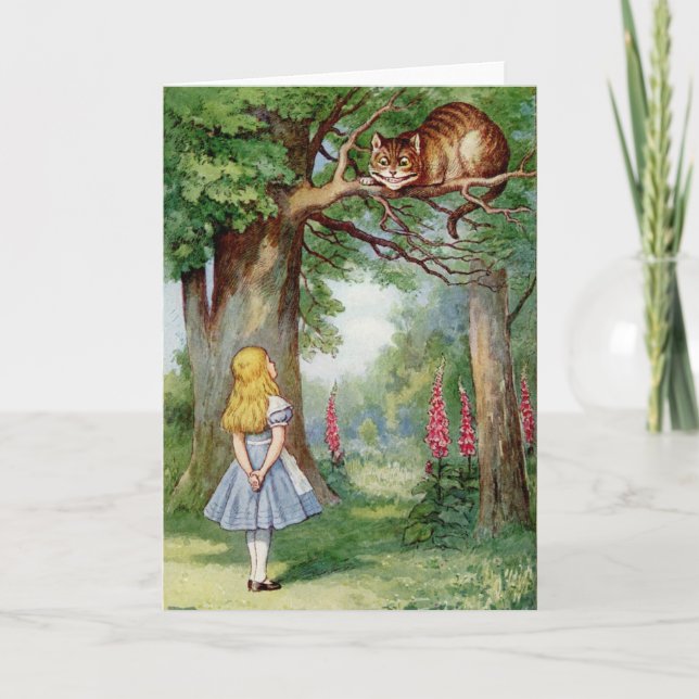 Alice and the Cheshire Cat Card (Front)