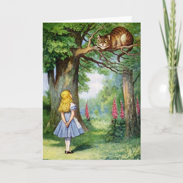 ALICE AND THE CHESHIRE CAT CARD (Front)