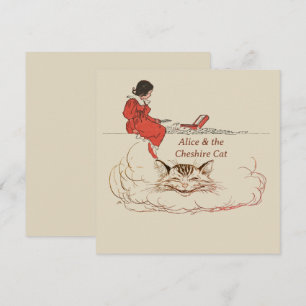 Alice and the Cheshire Cat Flat Card