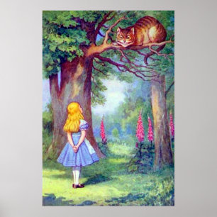 Alice and the Cheshire Cat Full Color Poster
