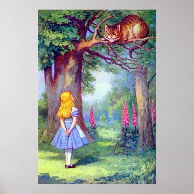 Alice and the Cheshire Cat Full Color Poster (Front)