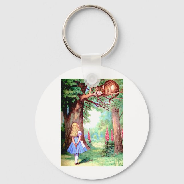 ALICE  AND THE CHESHIRE CAT KEYCHAIN (Front)