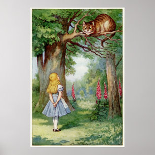 Alice and the Cheshire Cat Poster