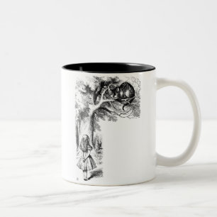 Alice and the Cheshire Cat Two-Tone Coffee Mug