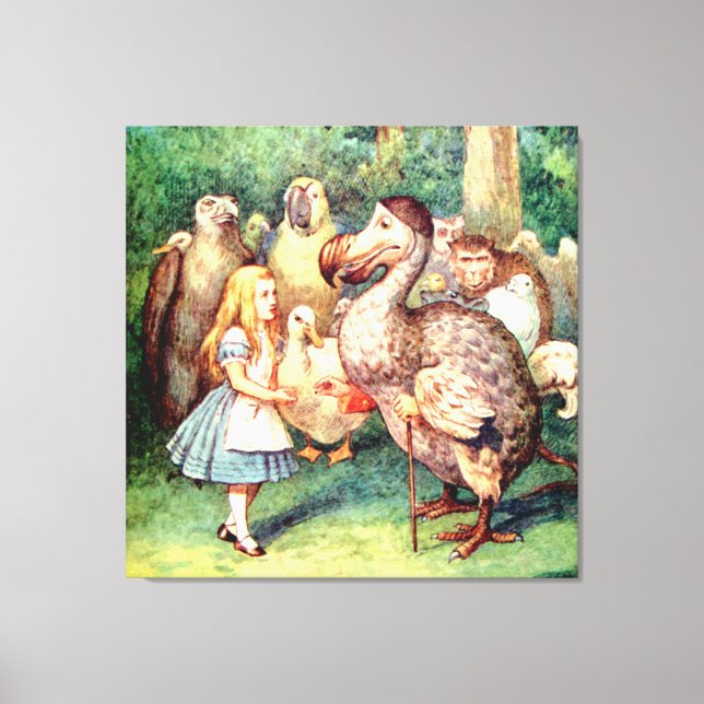 Alice and the Dodo Bird in Wonderland Canvas Print (Front)