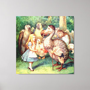 Alice and the Dodo Bird in Wonderland Canvas Print