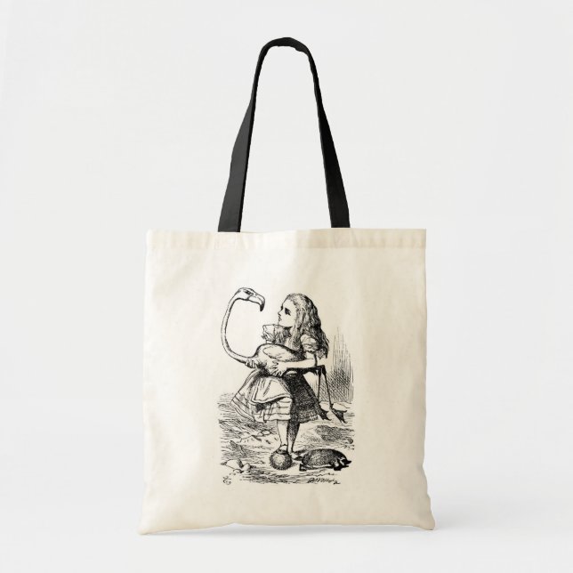 Alice and the Flamingo Tote Bag (Front)