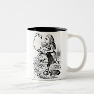 Alice and the Flamingo Two-Tone Coffee Mug