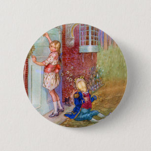 Alice and The Frog Footman At The Duchess' Doorway 2 Inch Round Button