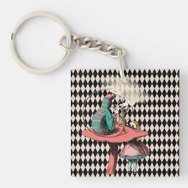 Alice and the Hookah Smoking Caterpillar Keychain (Front)