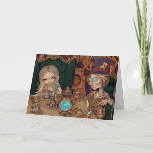 "Alice and the Mad Hatter" Greeting Card (Front)