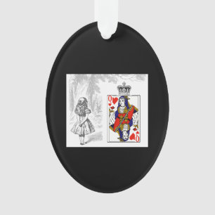 Alice and the Queen of Hearts Ornament