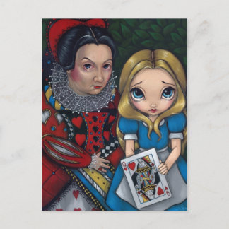 "Alice and the Queen of Hearts" Postcard