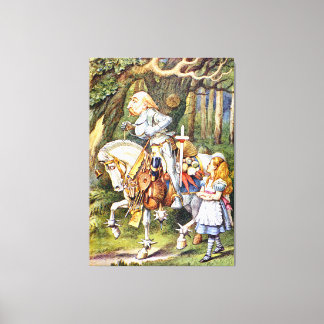 Alice and the White Knight in Wonderland Canvas Print