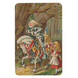 Alice and the White Knight Magnet