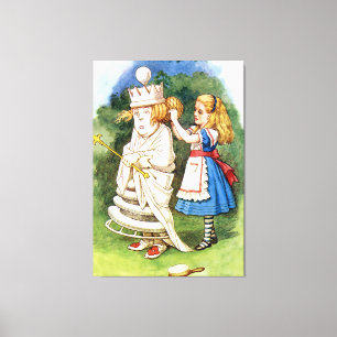 Alice and the White Queen in Wonderland Canvas Print