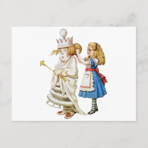 Alice and the White Queen in Wonderland Postcard