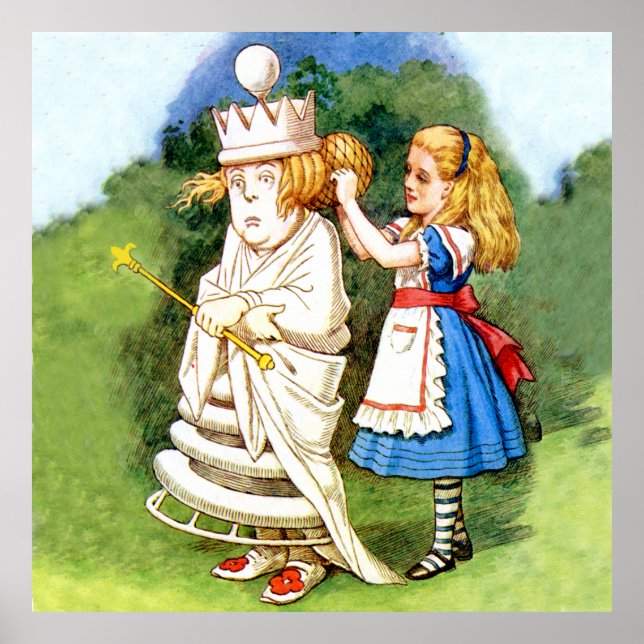 Alice and the White  Queen in Wonderland Poster (Front)