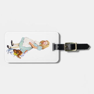 Alice and the White Rabbit in Wonderland Luggage Tag