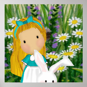 Alice and the White Rabbit Poster