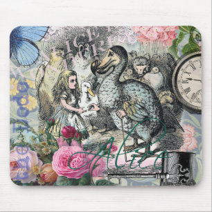 Alice Artwork Wonderland Dodo Vintage Mouse Pad