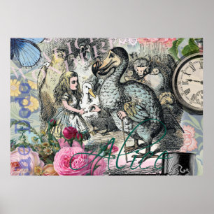 Alice Artwork Wonderland Dodo Vintage Poster