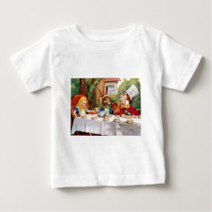 Alice at the Mad Hatter's Tea Party in Wonderland Baby T-Shirt