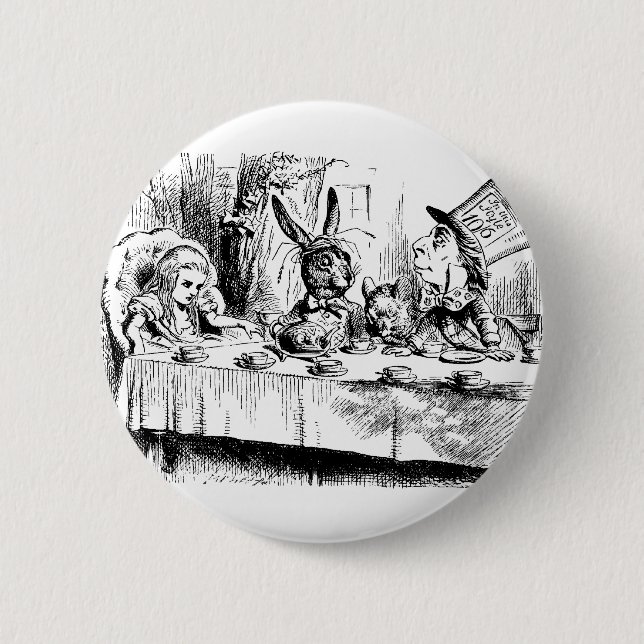Alice at the Mad Tea Party 2 Inch Round Button (Front)