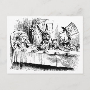Alice at the Mad Tea Party Postcard