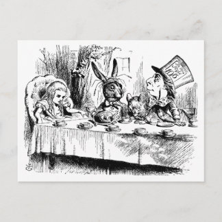 Alice at the Mad Tea Party Postcard