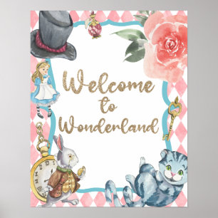 Alice au pays des merveilles Affiche de bienvenue 