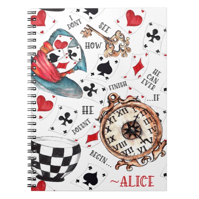 Alice au pays des merveilles carnet avec devis (Devant)