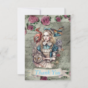 Alice au pays des merveilles Carte de remerciement