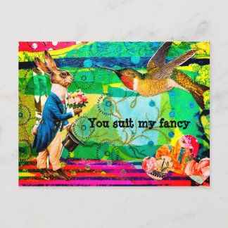 Alice au pays des merveilles Carte postale lapin V