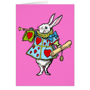 Alice au pays des merveilles Carte Rabbit Coeurs r