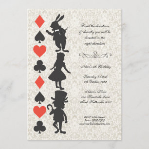 Alice au pays des merveilles Cartes Tea Party Anni