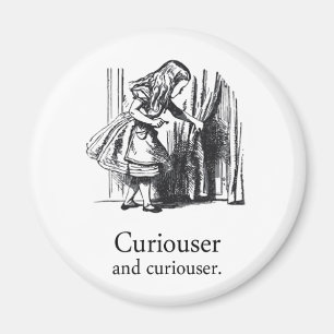 Alice Au Pays Des Merveilles Curiouser Magnet Rond