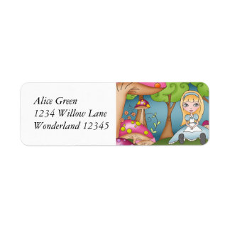 Alice au pays des merveilles Étiquettes de adresse