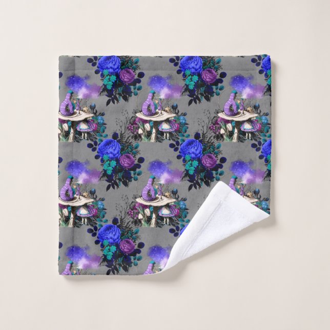 Alice au pays des merveilles Fleurs de la chenille (Gant de toilette)