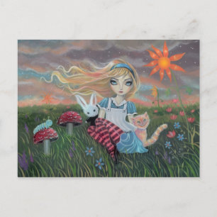 Alice au pays des merveilles Imaginaire Art Carte 