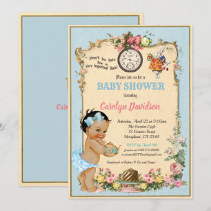 Alice au pays des merveilles Invitation au Baby sh