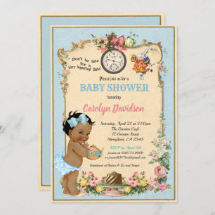 Alice au pays des merveilles Invitation Baby showe