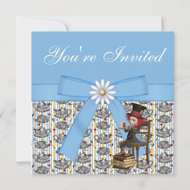 Alice au pays des merveilles Invitations du Tea Pa (Devant)