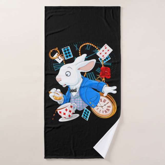 Alice au pays des merveilles - Lapin Blanc (Serviette de bain)