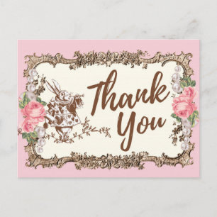 alice au pays des merveilles merci carte postale